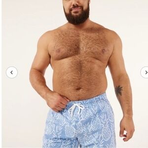 Chubbies Classic Swim Trunk Blue Pineapple Liner 5.5" XXL Pool‎ Beach Summer